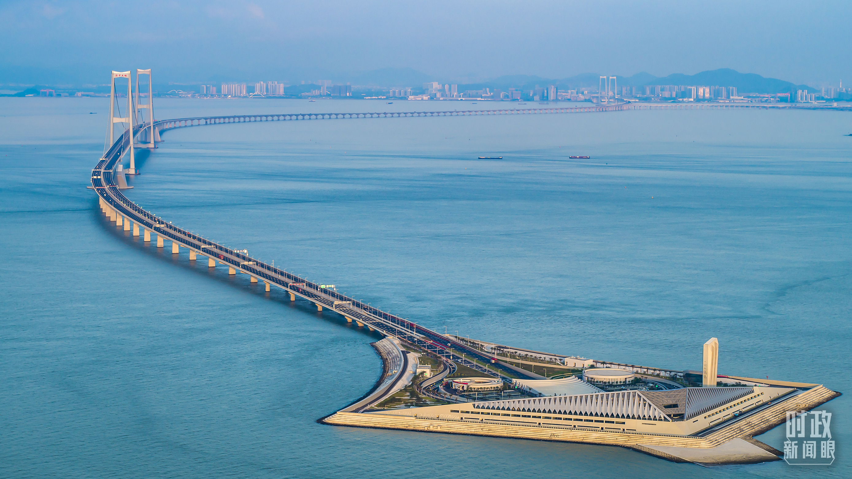 △深中通道。(总台记者邓裕达拍摄)