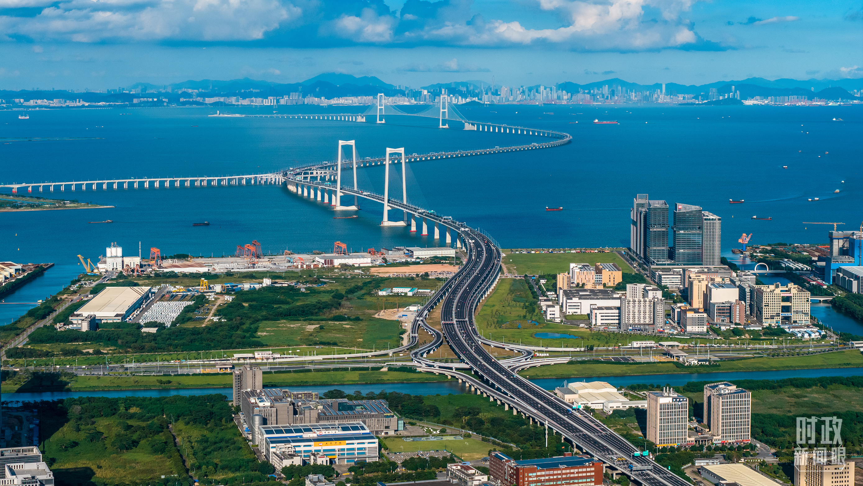 △深中通道。(总台记者陈惠婷拍摄)