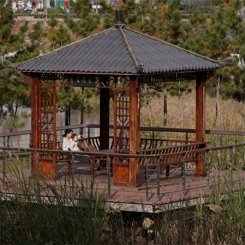 11月10日,附近居民在圣景公园游玩。徐少立摄