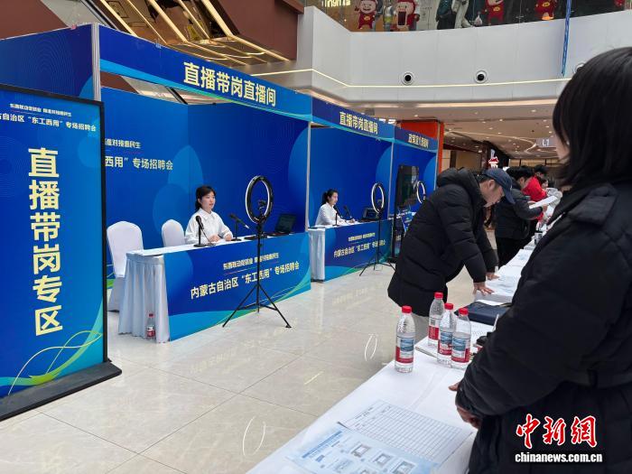 图为招聘会现场。 内蒙古人社厅供图