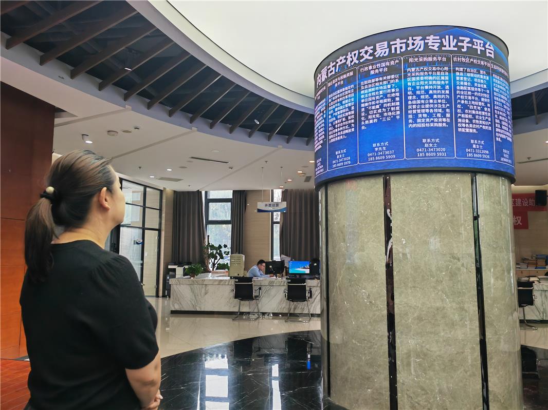 内蒙古产权交易中心展示相关交易信息。