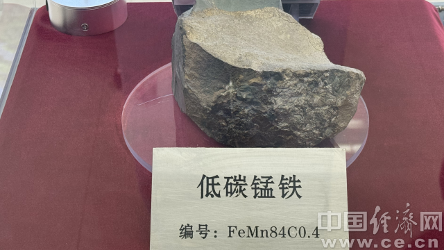 低碳锰铁展品 中国经济网记者 董家朋/摄