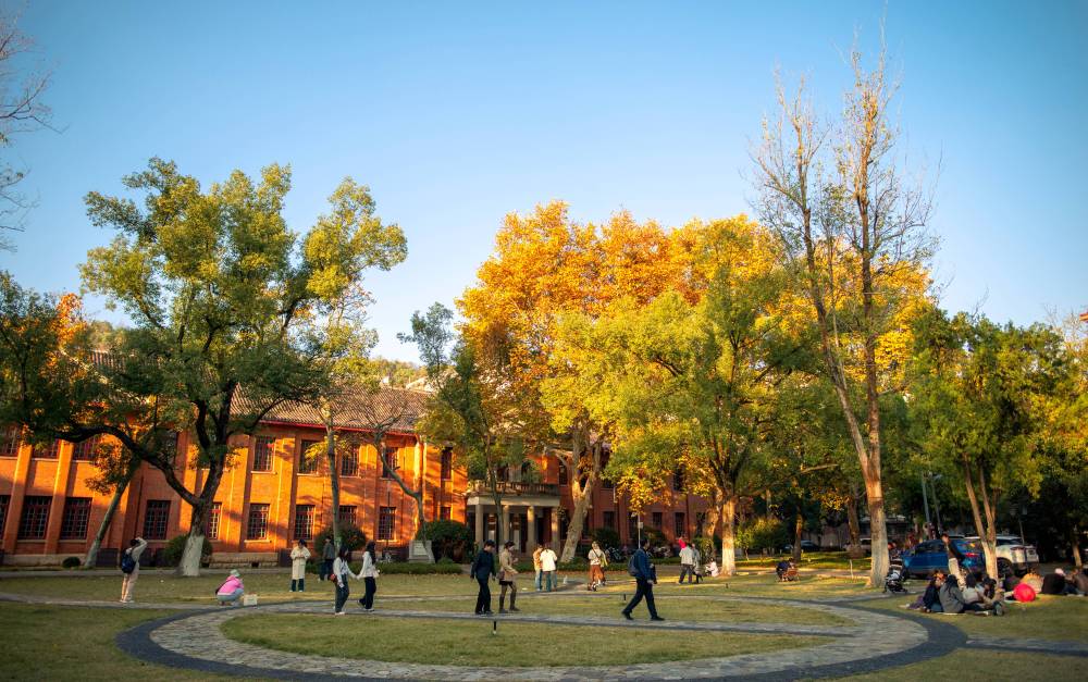 湖南大学校园秋色(资料照片)。