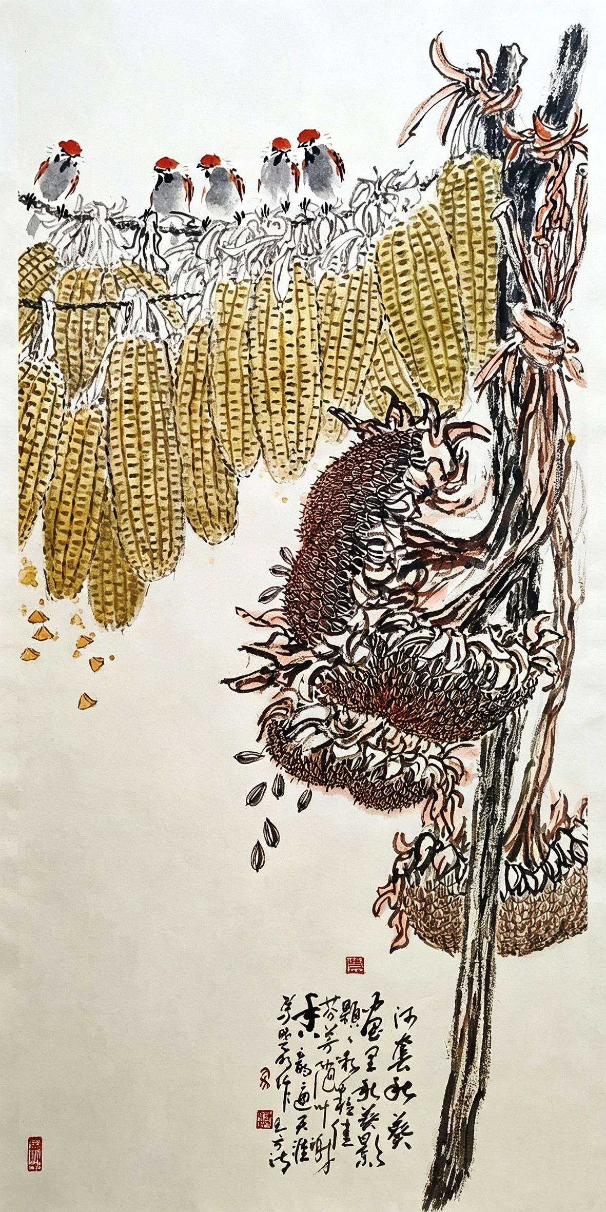 河套秋葵(中国画) 马晓明/作